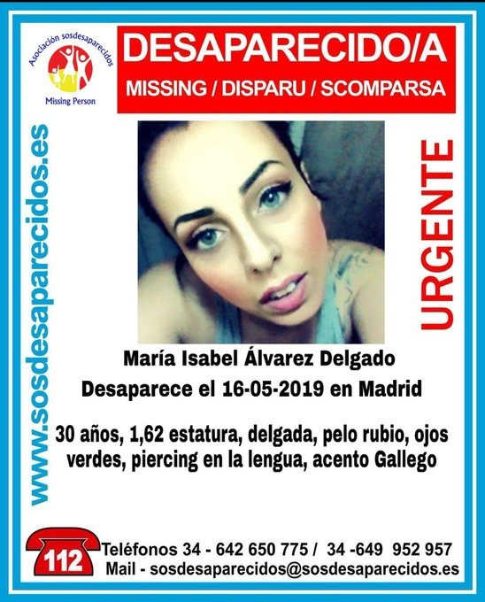 Buscan a unha muller desaparecida en Madrid desde o pasado 16 de maio
