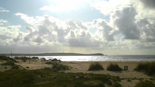 Foto da praia da Frouxeira, en Valdoviño (A Coruña), o 12 de xuño de 2019