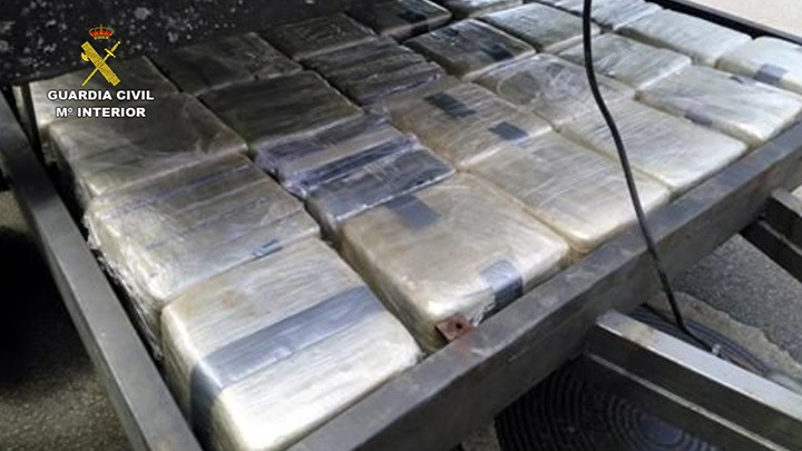 Cocaína incautada no marco da operación Mansalva, en Galicia.