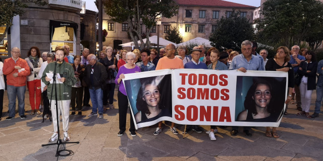Manifestación en Pontevedra polo noveno aniversario da desaparición de Sonia Iglesias