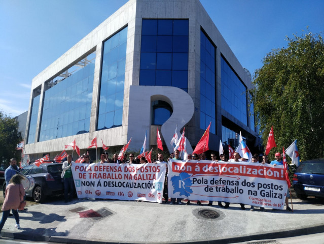 Protesta de traballadores de subcontratas de R