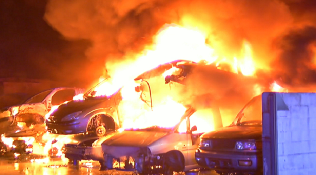 Incendio coches despece nigran TVG