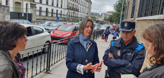 A alcaldesa de Lugo, Lara Méndez, informa de novidades de tráfico.