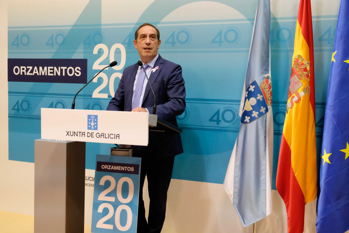 O conselleiro de Facenda, Valeriano Martínez, presenta no Parlamento os orzamentos da Xunta para 2020