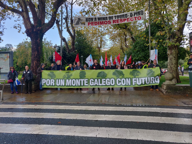 Manifestación en Santiago en defensa do monte galego