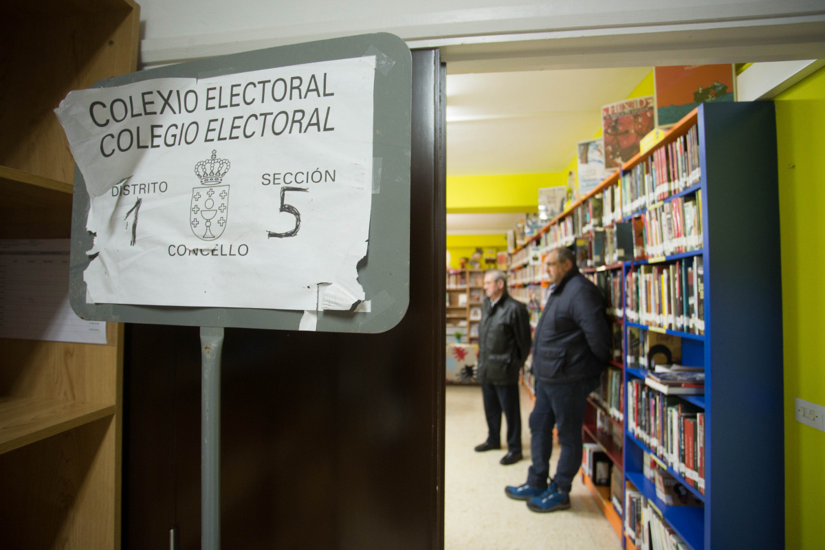 O colexio electoral de Ou Perdouro, en Burela, onde se repiten as eleccións municipais por irregularidades no reconto de maio, en Lugo (Galicia/España) ao 17 de novembro de 2019.
