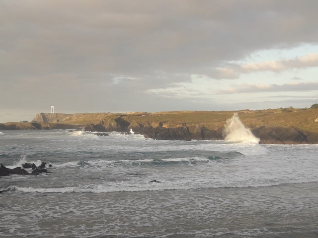 Ondas na praia de Meirás, Valdoviño (A Coruña) temporal, ondada