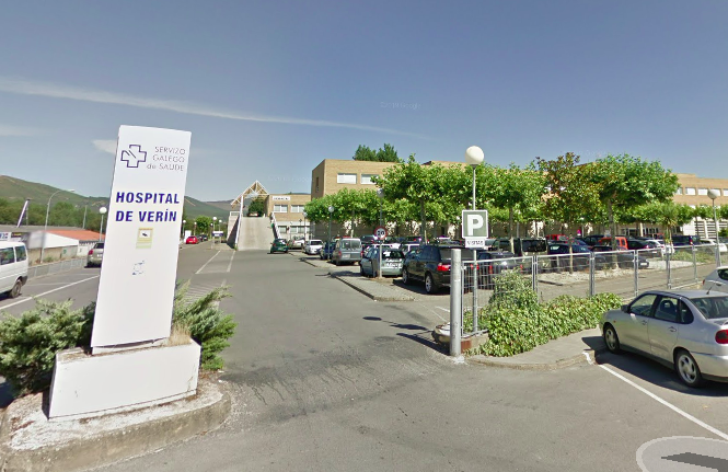 Entrada ao hosital do SERGAS en Verín nunha imaxe de Google Street View