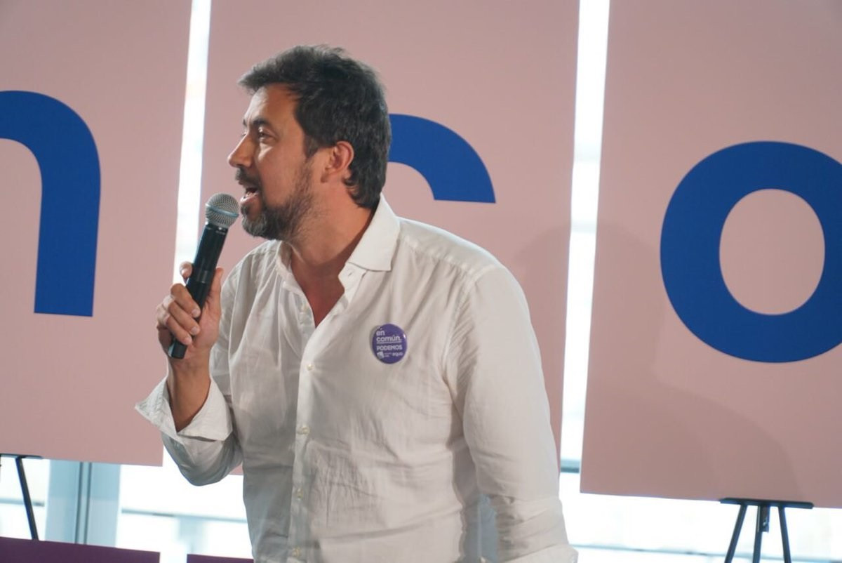 Antón Gómez Reino, candidato de En Común-Unidas Podemos, no acto celebrado na Coruña