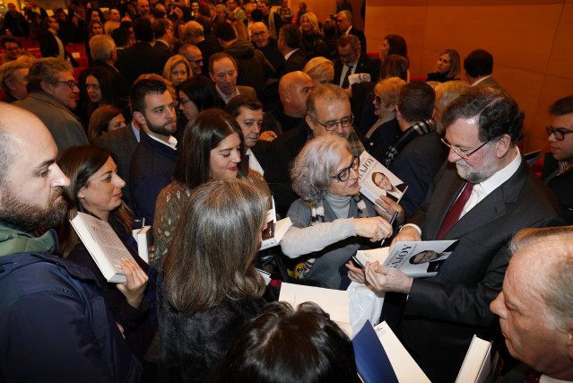 O expresidente Rajoy na presentación do libro 'Unha España mellor' de Mariano Rajoy ao 9 de decembro de 2019