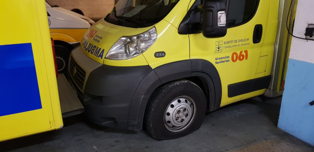 Ambulancia con picado en Galicia