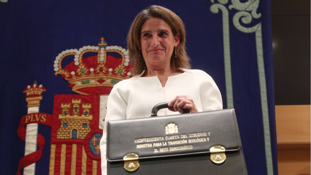A nova vicepresidenta de Transición Ecolóxica e Reto Democráfico,Teresa Ribeira, pousa coa carteira do Ministerio de Transición Ecolóxica