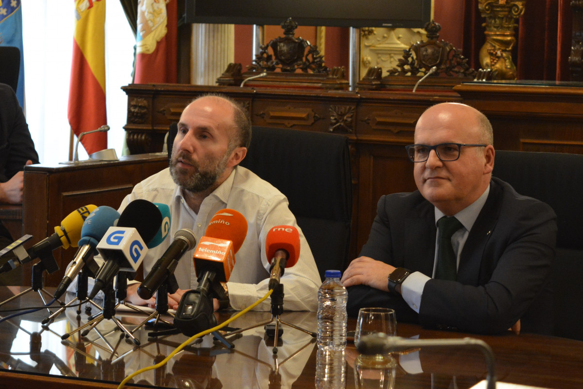 O alcalde de Ourense, Gonzalo Pérez Jácome, e o presidente da Deputación de Ourense, José Manuel Baltar