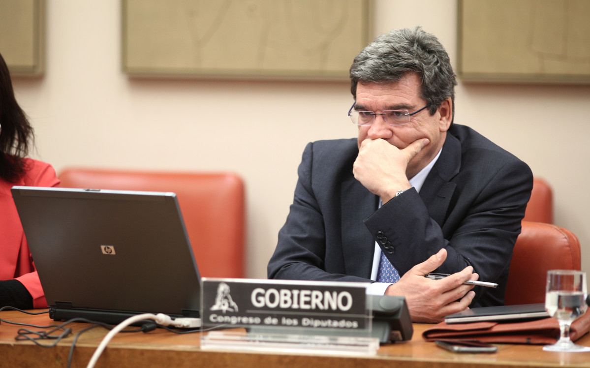 O ministro de Inclusión, Seguridade Social e Migracións, José Luis Escrivá, no Congreso