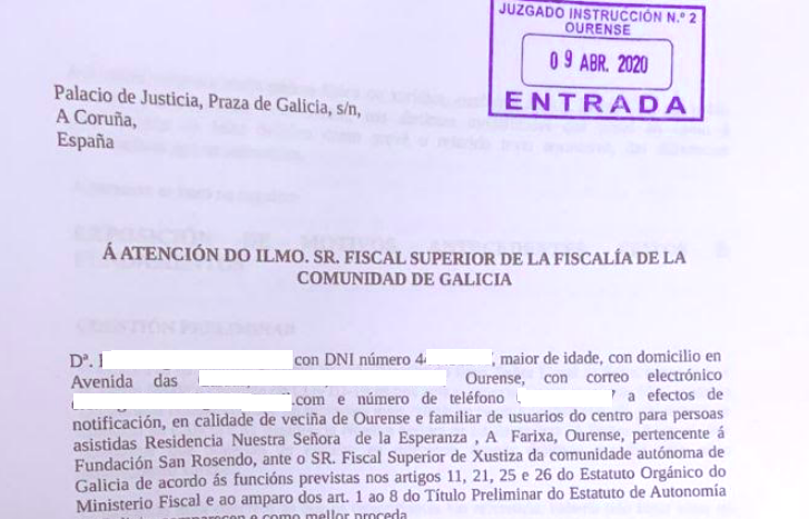 Denuncia contra o presidente da Xunta e outros cargos ao fío do brote na nosa Seu00f1ora da Esperanza