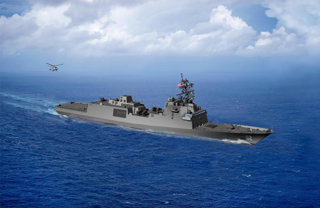 Recreación virtual da nova fragata da armada estadounidense