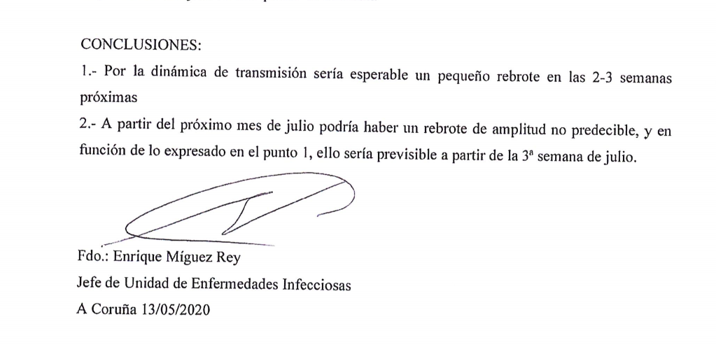 Informe coruña coronavirus galicia eleccións previsión