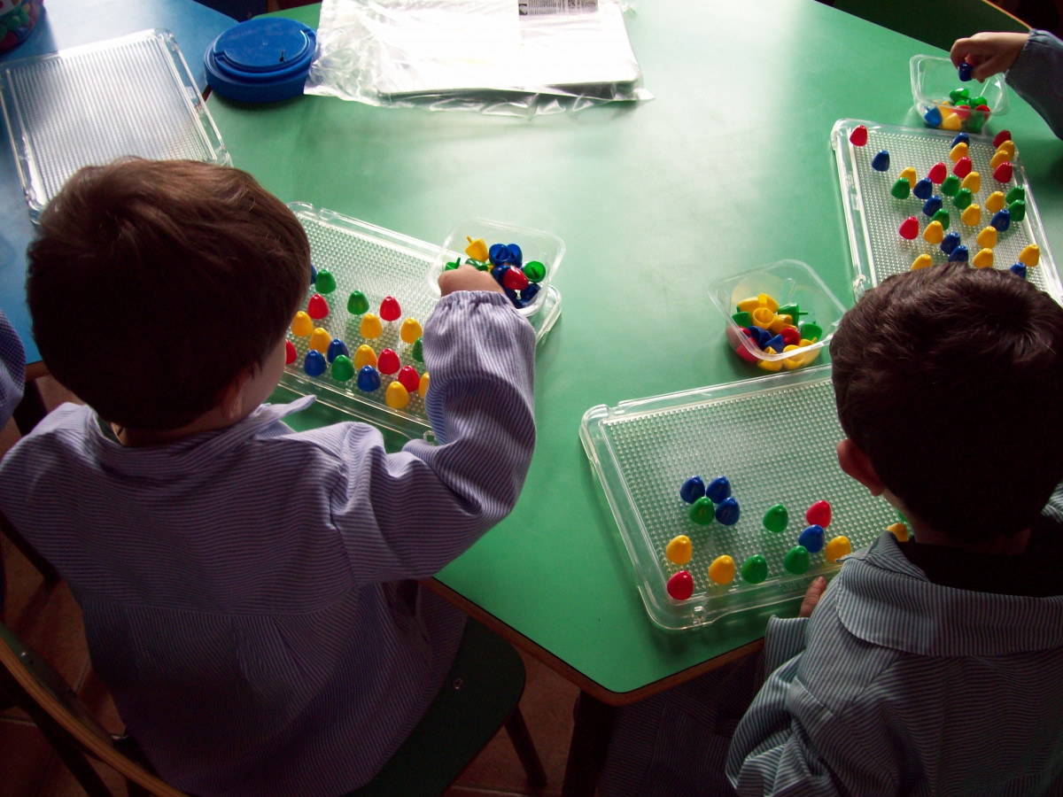 Niños en una guardería.