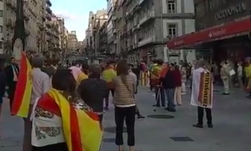 Protesta en Vigo contra o Gobienro nunha imaxe de Adiante Galiza