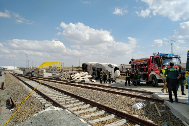 Imaxe do accidente do Alvia en La Hiniesta.