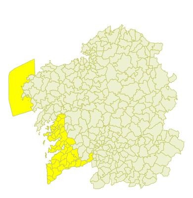 Alerta amarela por calor e vento en Galicia este xoves.