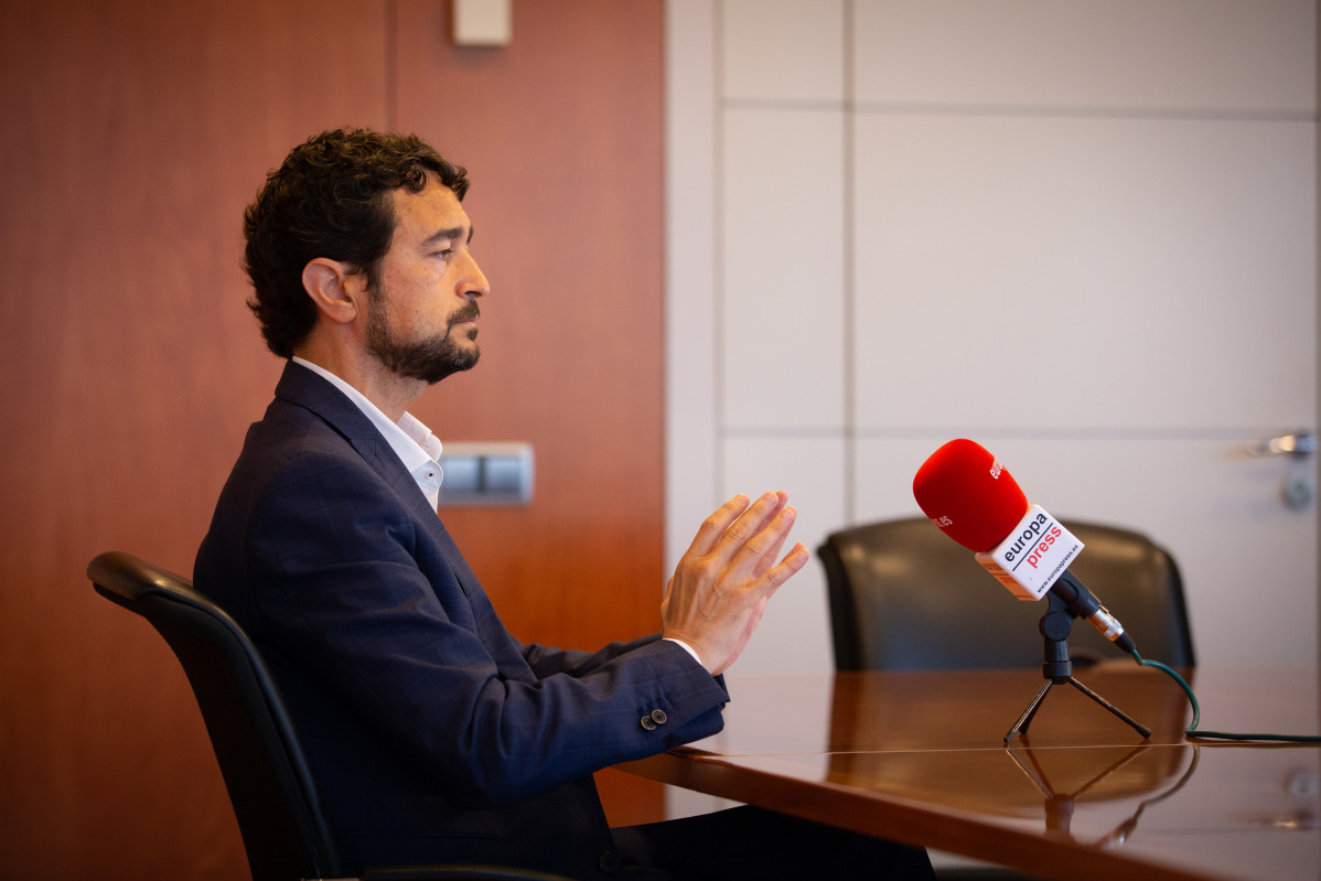 O conseller de Territorio e Sustentabilidade da Generalitat, Damià Calvet, durante unha entrevista para Europa Press, en Barcelona, Catalunya (España), ao 29 de xullo de 2020.