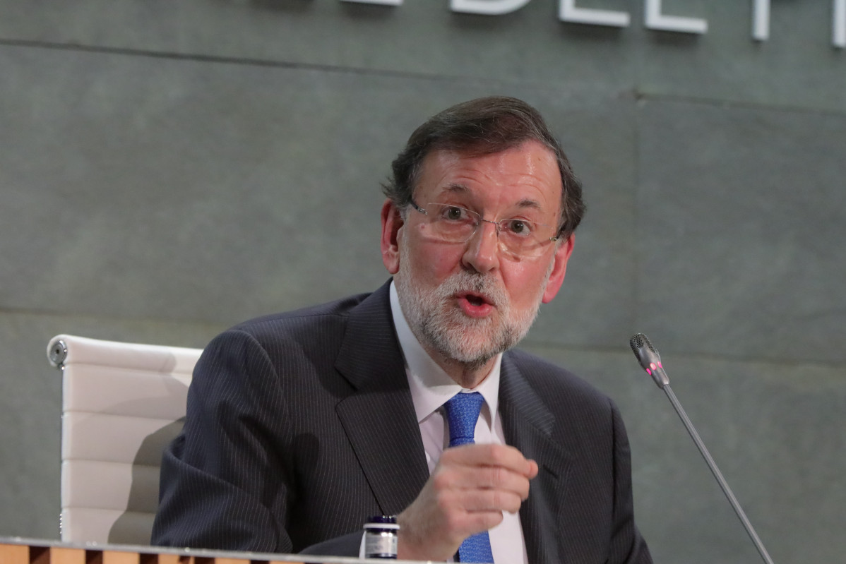 O expresidente do Goberno Mariano Rajoy durante a presentación do seu libro 