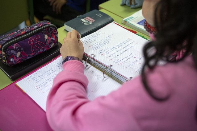 Estudante galega con apuntamentos e estoxo nunha aula de Galicia