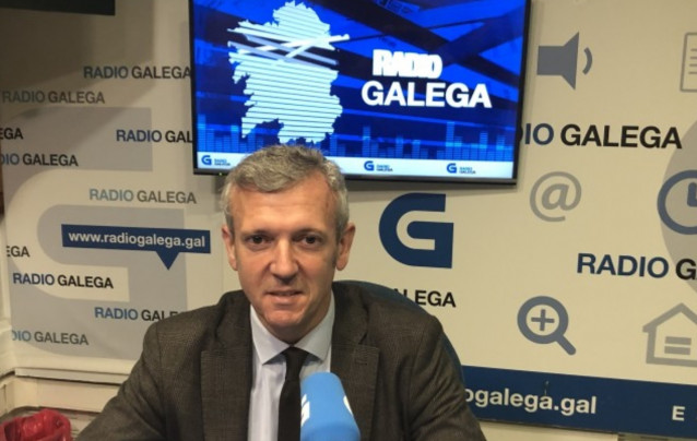 O vicepresidente primeiro da Xunta, Alfonso Rueda, nunha entrevista na Radio Galega.