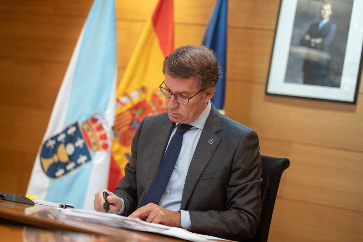 O presidente da Xunta, Alberto Núñez Feijóo, durante a XXIII Conferencia de Presidentes.