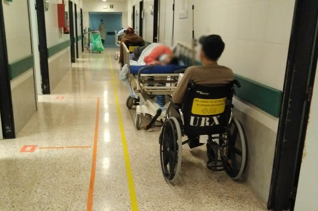 Pacientes no circuíto COVID do CHUS de Santiago o 14 de xaneiro