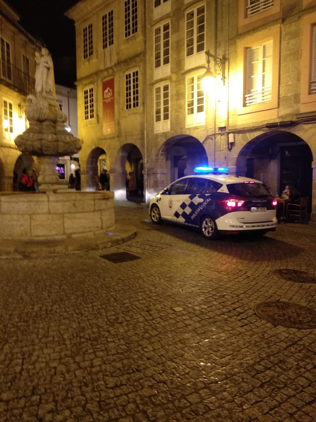 Coche da Policía Local de Lugo nunha anterior actuación