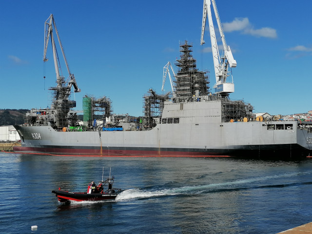 Buque loxístico que Navantia Ferrol constrúe para a Armada de Australia.