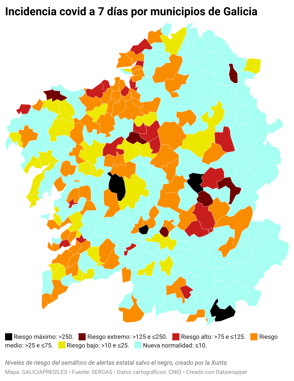 649sp incidencia covid a 7 d as por municipios de galicia 