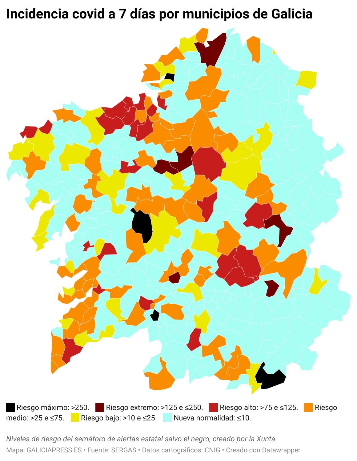 649sp incidencia covid a 7 d as por municipios de galicia 