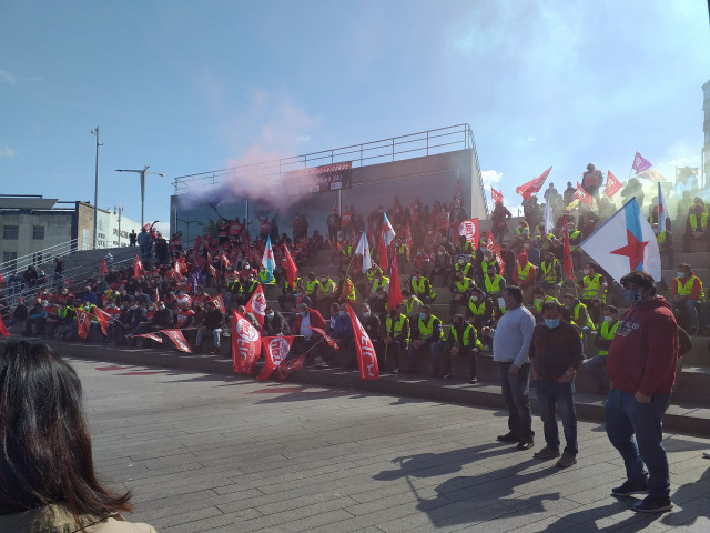 Asemblea de traballadores do sector Metal da provincia de Pontevedra, celebrada en Vigo.