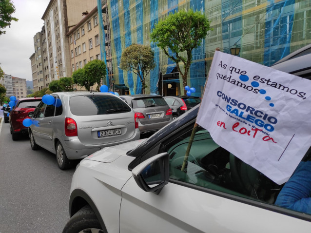Protesta das traballadoras do Consorcio Galego de Servizos dá Igualdade e do Benestar