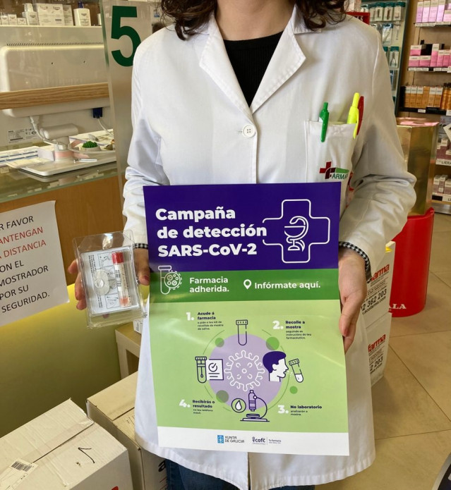 As farmacias da provincia da Coruña colaborarán con Sanidade nun cribado de persoas de 12 a 64 anos.