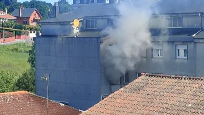 Incendio en Sigueiro nunha imaxe da CRTVG