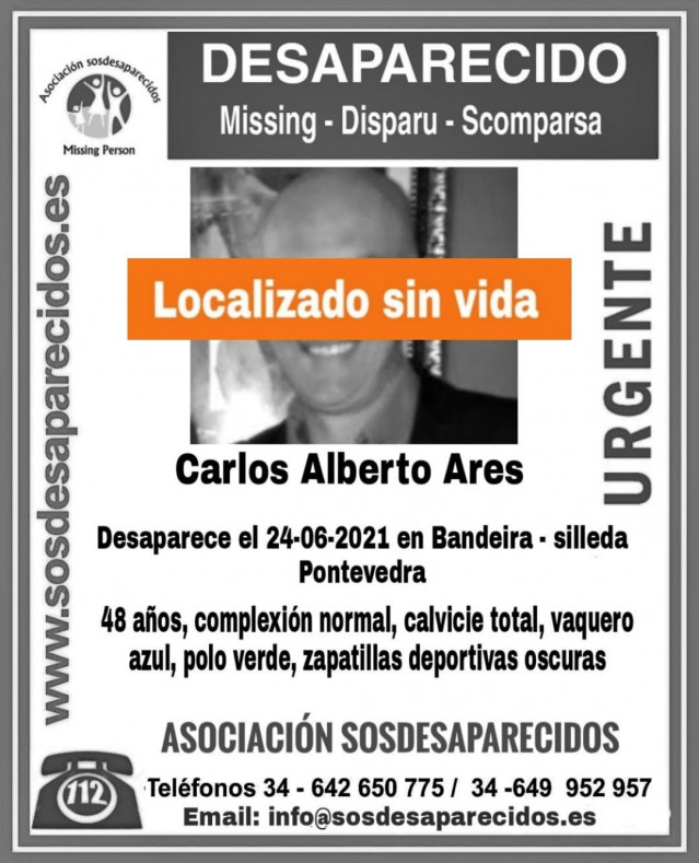 Desactivada a procura de Carlos Alberto Ares tras ser achado sen vida en Silleda (Pontevedra)