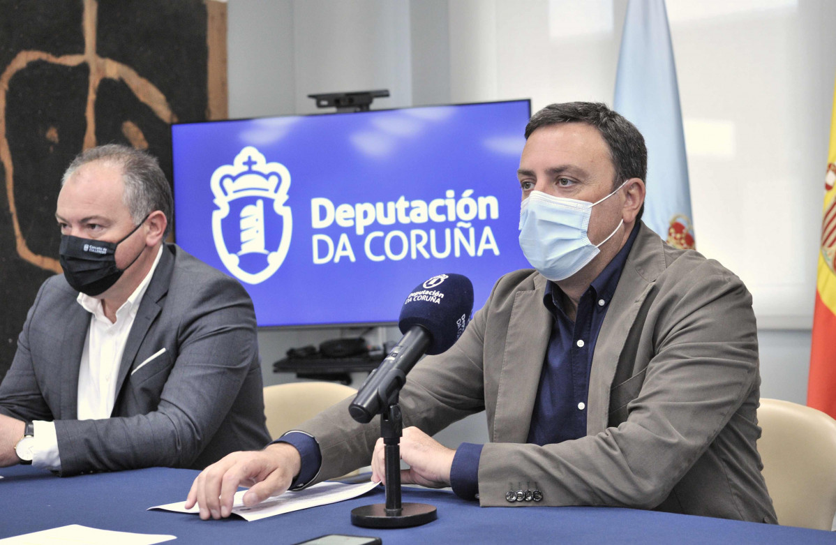 O presidente da Deputación da Coruña, Valentín González Formoso, na presentación dos plans de axuda para a creación de emprego