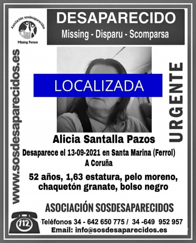 Localizan á o muller desaparecida en Ferrol