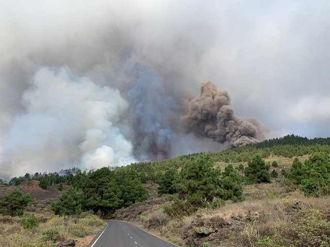 Erupción volcánica na illa da Palma