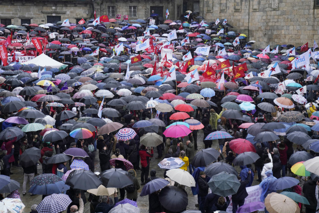 Arquivo - Manifestación en defensa da sanidade pública galega convocada por SOS Sanidade Pública, en Santiago de Compostela (Galicia) ao 9 de febreiro de 2020.