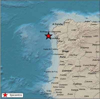 Terremoto fronte á costa galega.