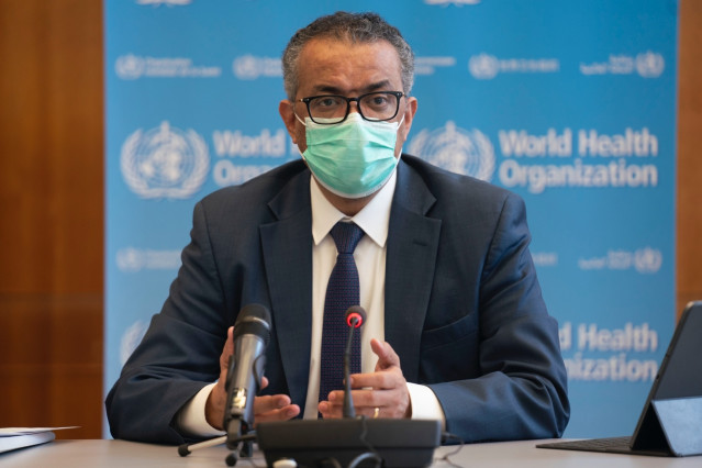 Arquivo - O director xeral da Organización Mundial da Saúde (OMS), Tedros Adhanom Ghebreyesus, durante a reunión do Comité de Emerxencias da OMS. En Xenebra (Suíza), ao 14 de xaneiro de 2021.