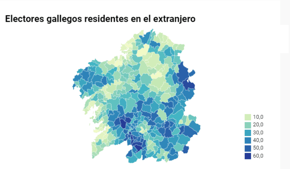 Mapa CERA censo estranxeiros Galicia