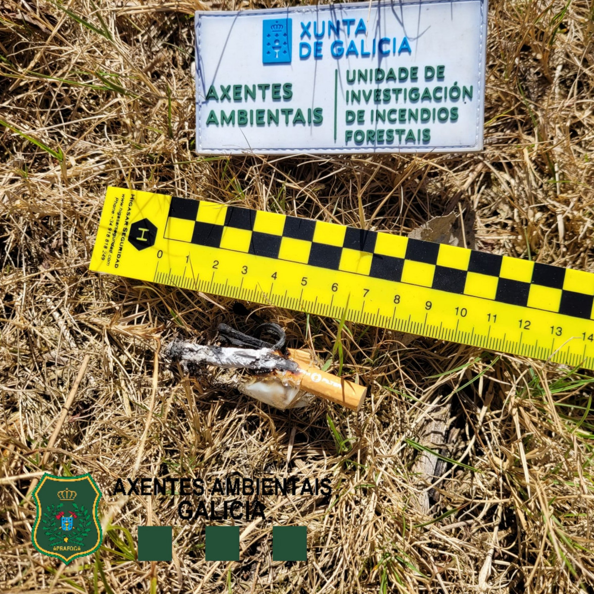 Artefacto incendiario nun conato extinguido atopado por Axentes Ambientais dá UIFO dá Xunta