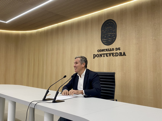 Arquivo - O portavoz do grupo municipal do Partido Popular de Pontevedra, Rafa Domínguez, en rolda de prensa.