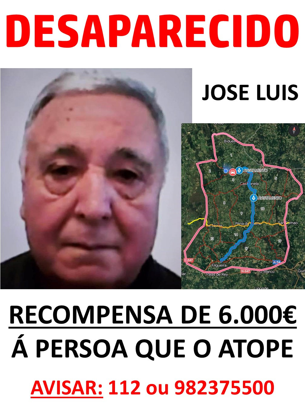Recompensa Jose Luís Carballo